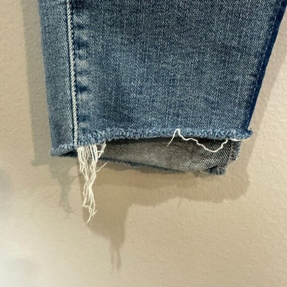 Mother Stunner Zip Ankle Step Fray in Light Kitty Racer Size 27 Raw Hem - Picture 6 of 11